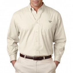 UltraClub® Whisper Twill Custom Shirt - Men's
