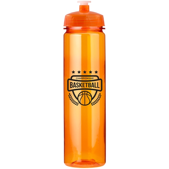 Translucent Orange - Translucent Glossy Promotional Water Bottle - 24 oz.