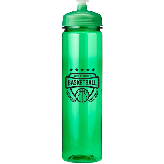 Translucent Green - Translucent Glossy Promotional Water Bottle - 24 oz.