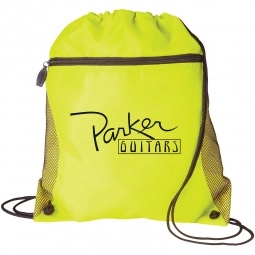 Logo Sport Pack Tote Bag w/ Mesh Pocket - 14"w x 16.5"h