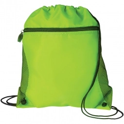 Neon Lime Green Logo Sport Pack Tote Bag w/ Mesh Pocket