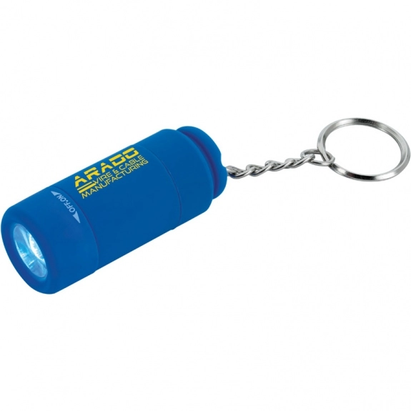 Blue Twist Action Keylight Customized Keychains