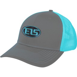 Gray/Light Blue The Hauler Classic Custom Logo Trucker Hat