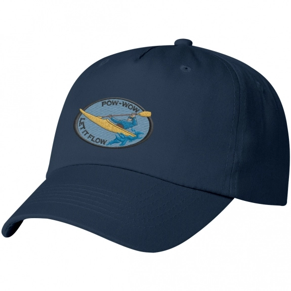 Navy 5-Panel Embroidered Unstructured Promotional Cap