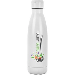 Full Color Antimicrobial Stainless Steel Custom Water Bottle - 17 oz.