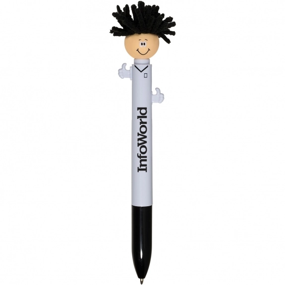 White - MopTopper Two-Ink Custom Pen w/ Screen Cleaner