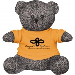 Black Plush Knit Bear w/ Custom Shirt - 8.5"
