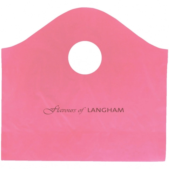 Pink Frosted Personalized Shopping Bag - Die Cut Handle 
