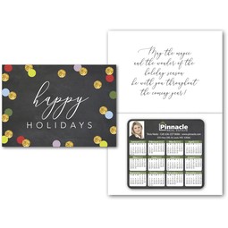 Full Color Holiday Greeting Card w/ Magnetic Custom Calendars