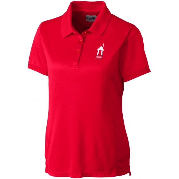 Red Clique Pique Custom Polo Shirts - Women's