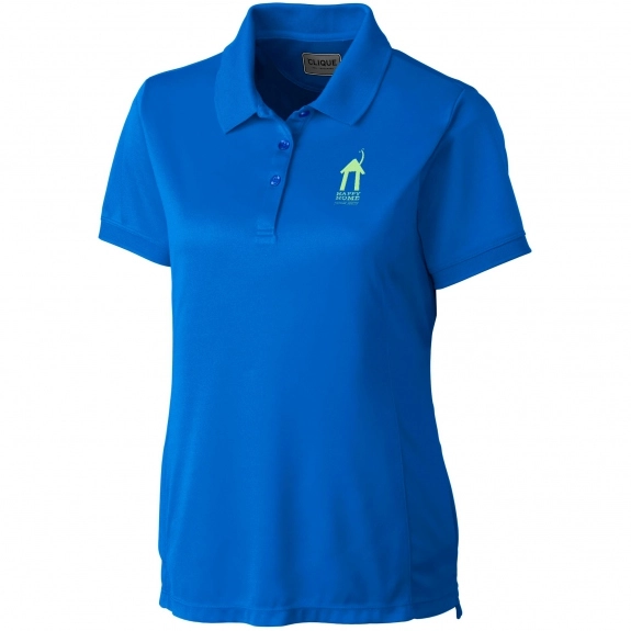 Royal Blue Clique Pique Custom Polo Shirts - Women's
