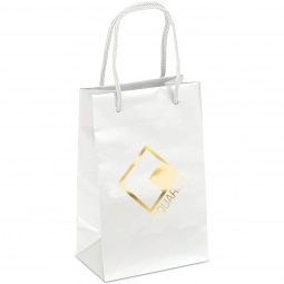 White Glossy Laminated Custom Shopping Bag