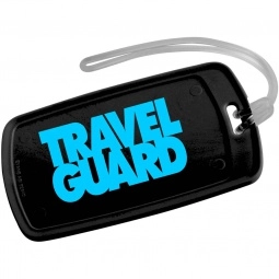 Black Traveler Rectangular Custom Luggage Tag 