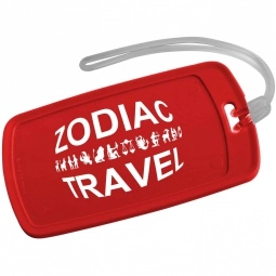Red Traveler Rectangular Custom Luggage Tag 