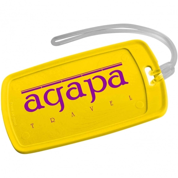 Yellow Traveler Rectangular Custom Luggage Tag 