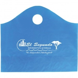 Blue Imprinted Shopping Bag w/ Die Cut Handle