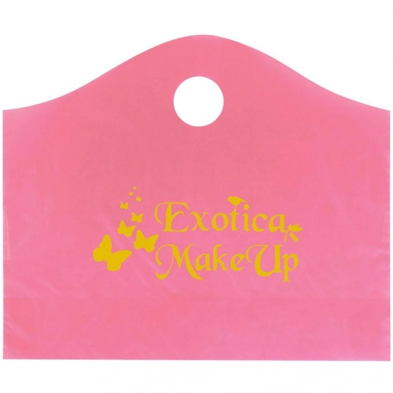 Pink Imprinted Shopping Bag w/ Die Cut Handle