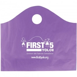 Purple Imprinted Shopping Bag w/ Die Cut Handle