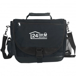 Black Promotional Messenger Bags w/ High Tech Handle