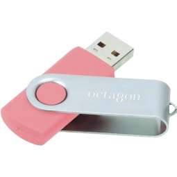 Pink 4GB Colorful Flip Open Custom Flash Drive