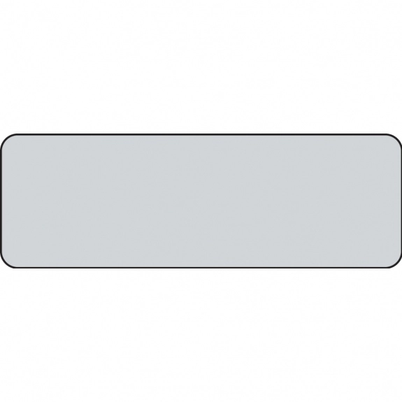 Light Grey Full Color Chicago Matte Plastic Name Tags - 3" x 1"