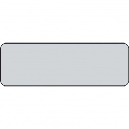 Light Grey Full Color Chicago Matte Plastic Name Tags - 3" x 1"