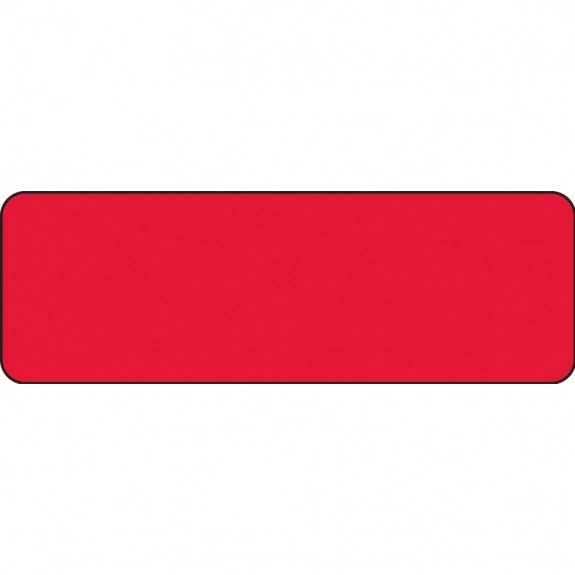 Red Full Color Chicago Matte Plastic Name Tags - 3" x 1"
