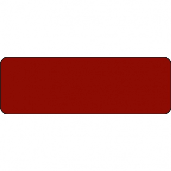 Burgundy Full Color Chicago Matte Plastic Name Tags - 3" x 1"