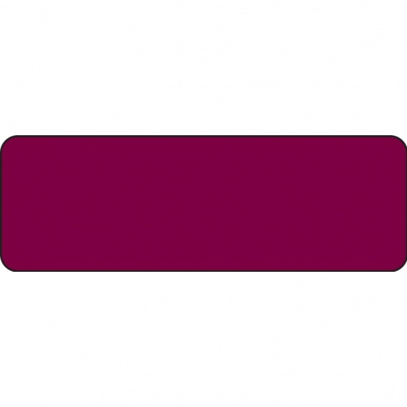 Claret Red Full Color Chicago Matte Plastic Name Tags - 3" x 1"