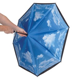 Manual Open Arc Blue Skies Custom Inverted Umbrella - 48"