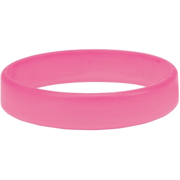Pink Screenprinted Custom Silicone Wristband