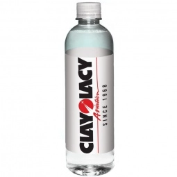 Clear Full Color Cylinder Bottled Promotional Water - Half Liter - 16.9 oz.
