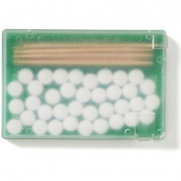 Trans. Green Custom Mints and Toothpick Dispenser - Business Card