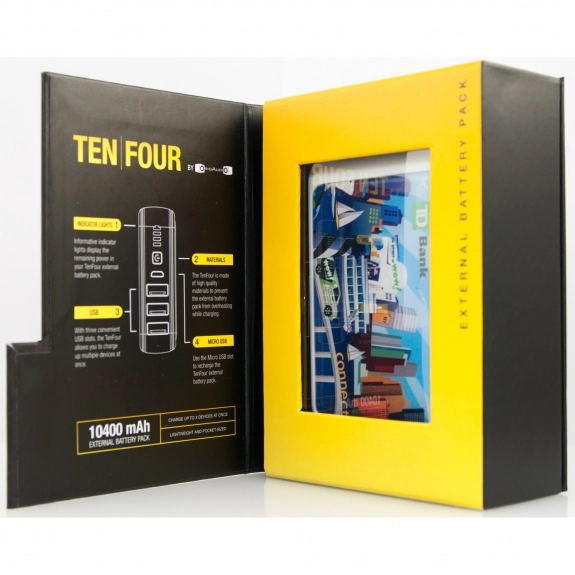 Full Color OrigAudio TenFour Custom Power Bank - Packaging Open