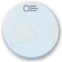 White BIC Custom Imprinted Sticky Notes - Globe - 2.75" - 50 Sheets