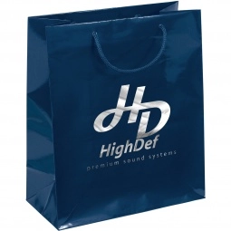 Glossy Laminated Promotional Shopping Bag - 10"w x 12"h x 5"d