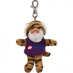 Wild Bunch Plush Tiger Animal Logo Key Tag