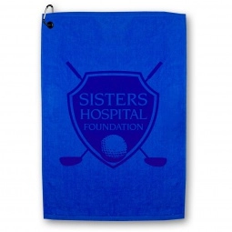 Royal Blue Terry Velour Custom Sport Towel w/ Grommet
