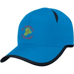 Blue/Black Sports-Dry Promotional Cap - Embroidered