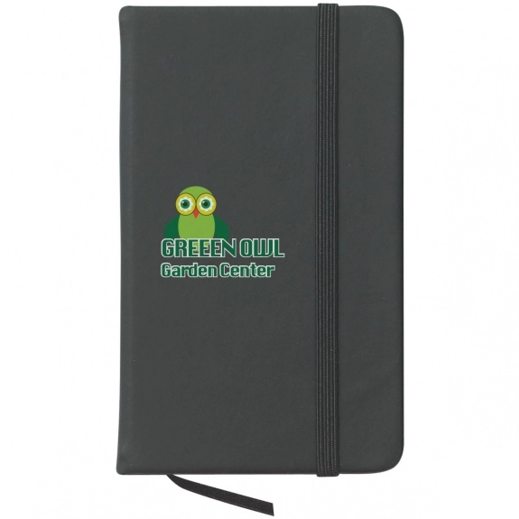 Black Full Color Custom Imprinted Journal Notebook - 3"w x 5"h
