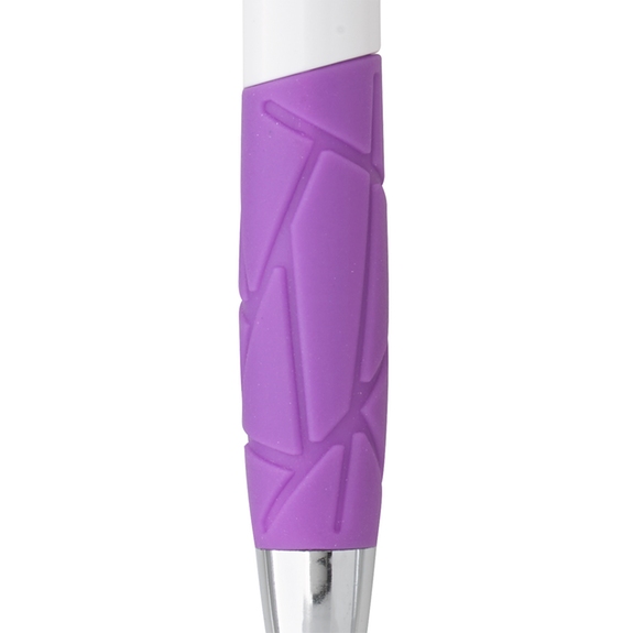 Grip - Crackle Custom Branded Pen w/ Rubber Grip