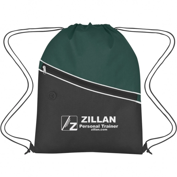 Forest Non-Woven Two-Tone Promo Drawstring Backpack 