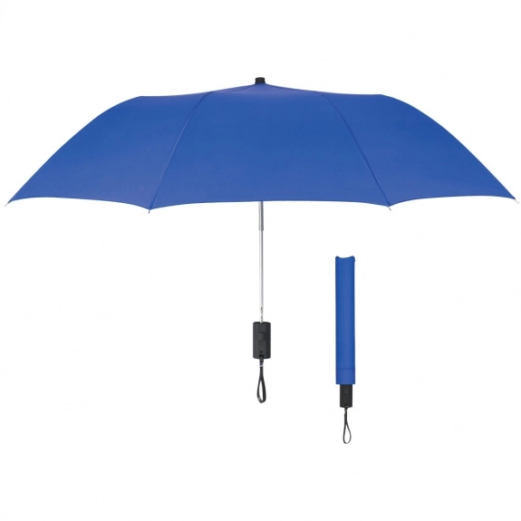 Royal Blue Auto-Open Folding Custom Umbrellas