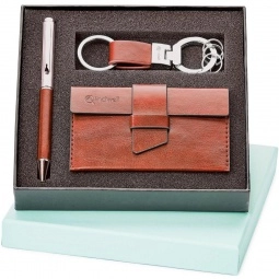 Custom Imprinted Pen, Key Ring and Card Case Set
