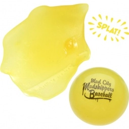 Yellow Toss N' Splat Amoeba Logo Ball