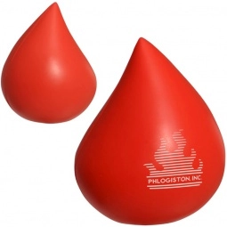 Red Water Droplet Custom Stress Ball