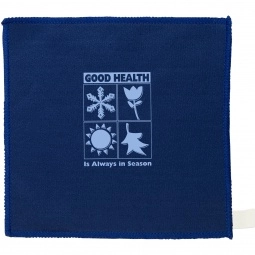 Navy - Double-Sided Microfiber Custom Logo Cleaning Cloth