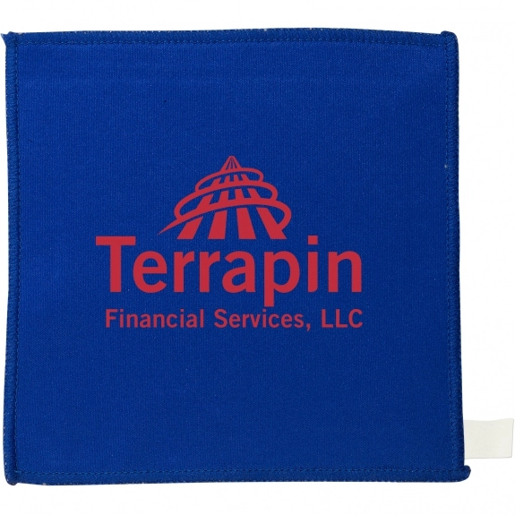 Blue - Double-Sided Microfiber Custom Logo Cleaning Cloth