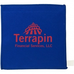 Blue - Double-Sided Microfiber Custom Logo Cleaning Cloth