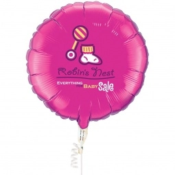 Printed Round Microfoil Valved Balloons - 18"